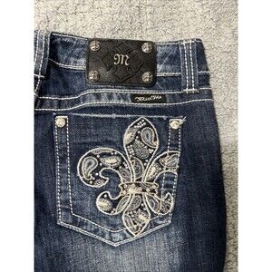 Miss me Boot cut distressed medium wash jeans Y2K  Sz 28